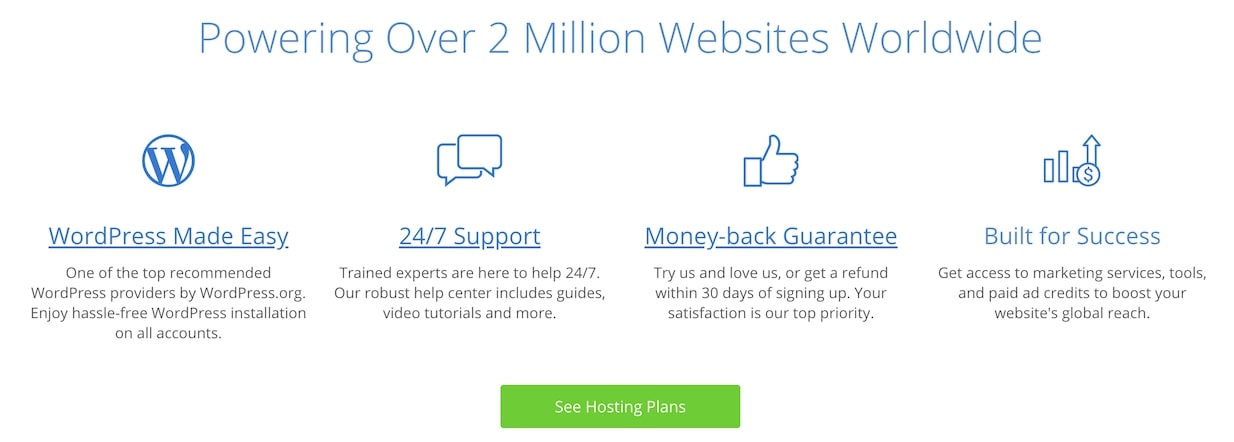 bluehost features VPS uk